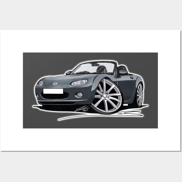 Mazda MX5 (Mk3) Grey Wall Art by y30man5